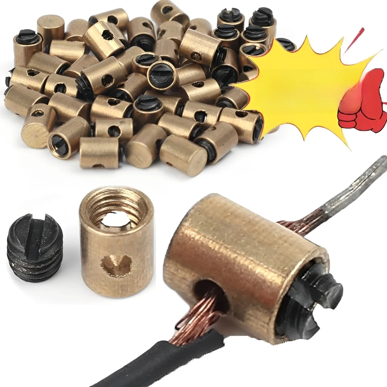 Boulon d'arrêt de câble d'accélérateur pour Motocross, 5 à 10 pièces, noyau de câble d'accélérateur, broche de boulon de frein, Clip d'urgence en or, accessoires de moto