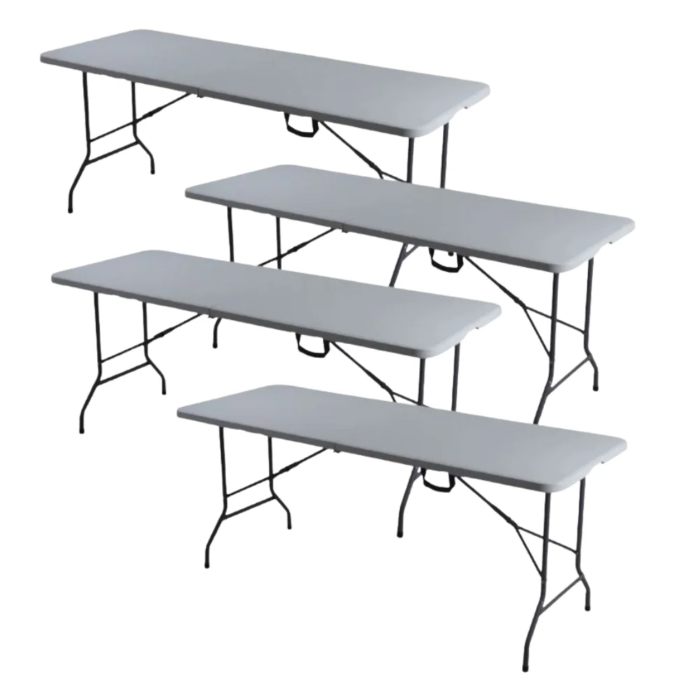 مجموعة مكونة من 4 طاولات بيضاء قابلة للطي 180 فيرونا للمناسبات والاجتماعات – الشحن من المكسيك