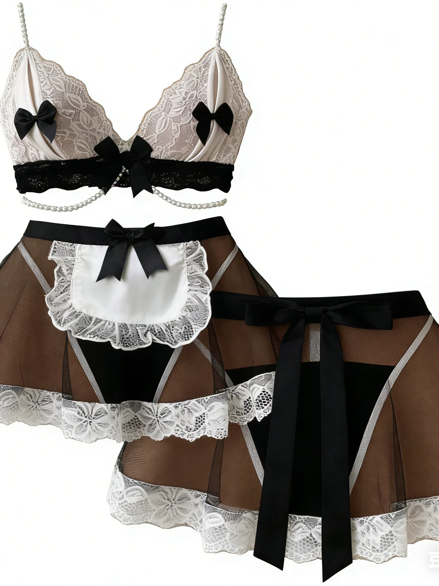 

Женский летний комплект пижамы и нижнего белья с цветочным узором, кружевной лентой и двухцветной короткой юбкой