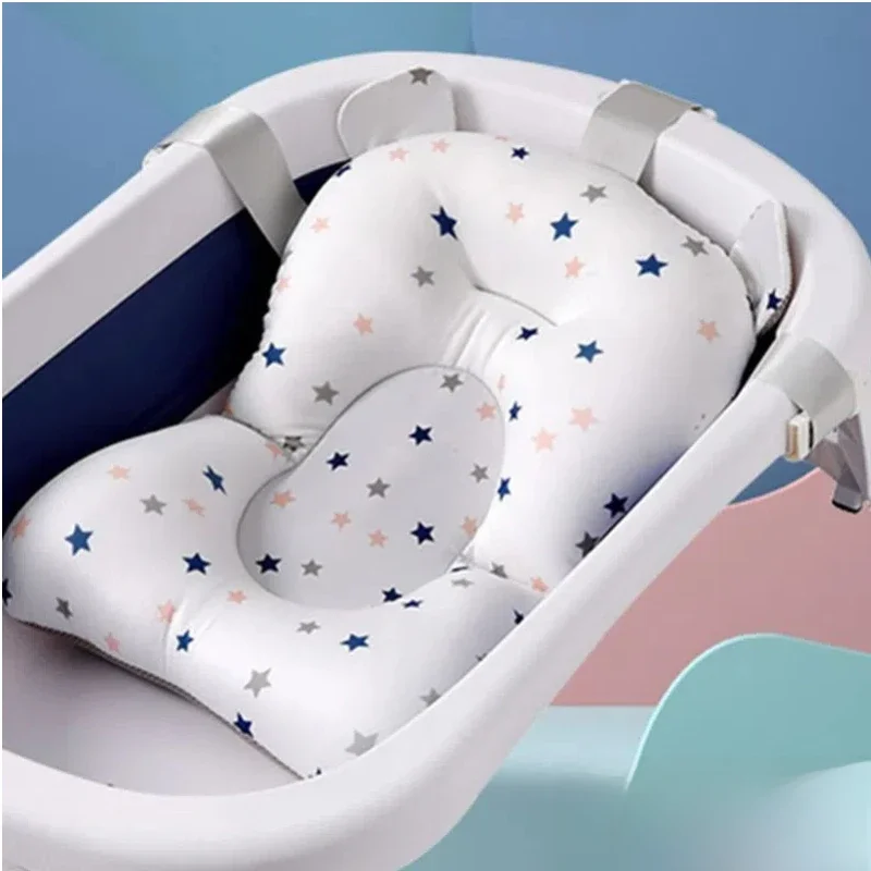 Anti-Slip Baby Bath Seat, Esteira de suporte infantil, Almofada macia do corpo conforto, Dobrável
