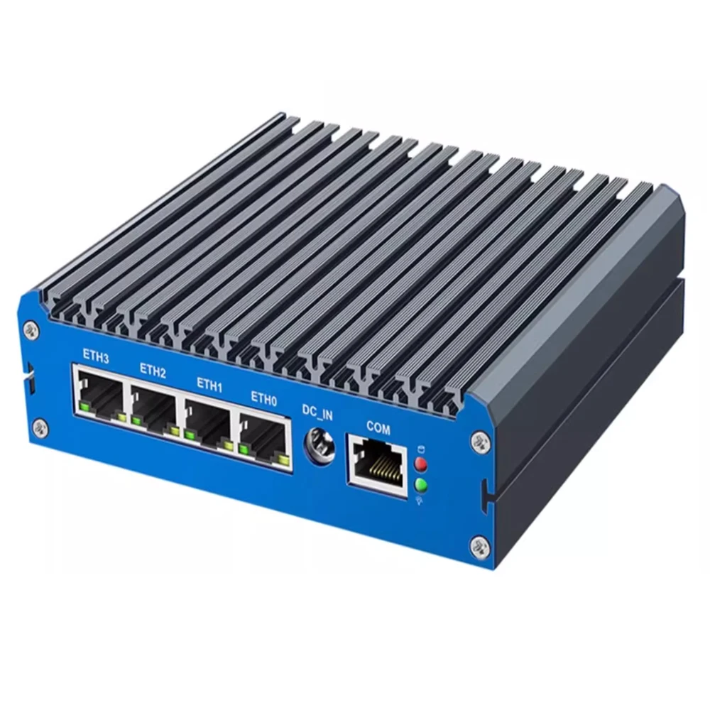 Mini PC sin ventilador 4 Intel 2,5G LAN Celeron J4125 J5040 N5100 J6412 N100 Mini Router servidor ESXI HD-MI pfSense Firewall electrodoméstico