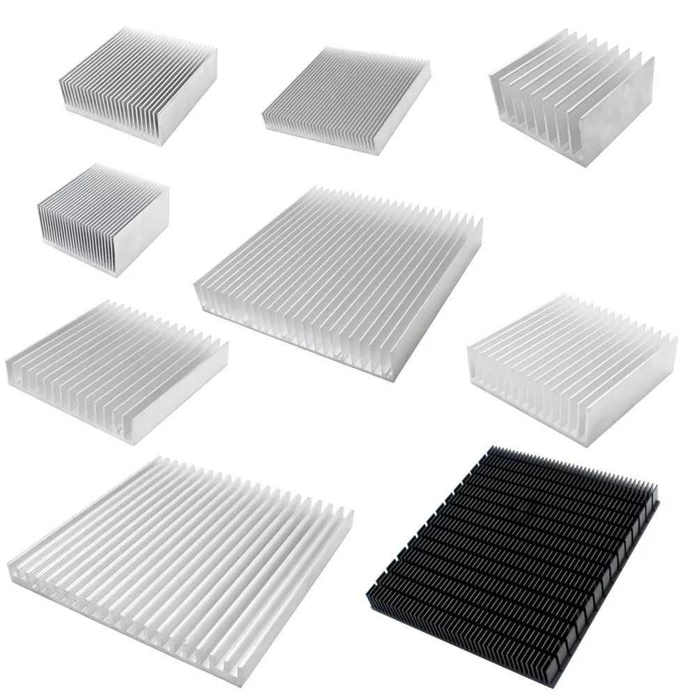 Aluminiowy radiator chłodzący, wykonany metodą ekstruzji, do układów elektronicznych, diod LED, wzmacniaczy mocy – służący do chłodzenia i odprowadzania ciepła. — zdjęcie produktu 7