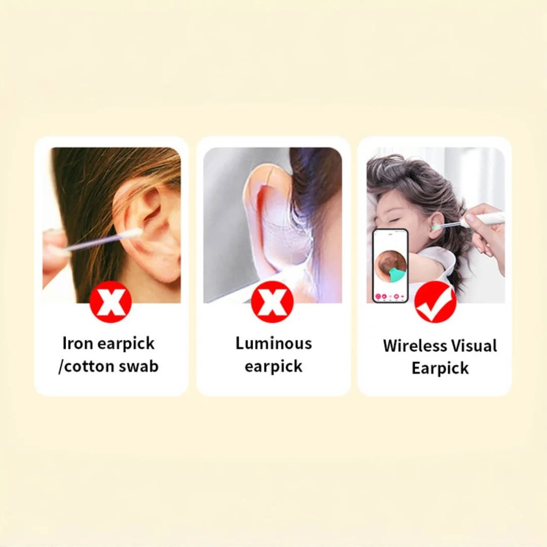 Visual earwax cleaner with camera, high-definition ear scoop, mobile application viewing, 1080P high-definition resolution, wire
