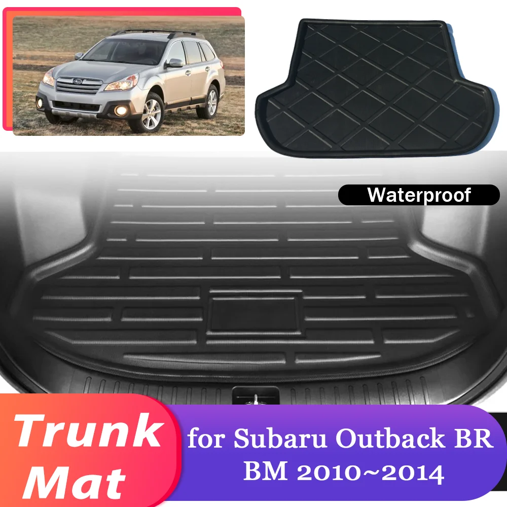 

Коврик в багажник автомобиля для Subaru Outback BR BM 2010 ~ 2014 2011 2012, водонепроницаемый коврик для багажа, коврик для багажника, аксессуары для ковров