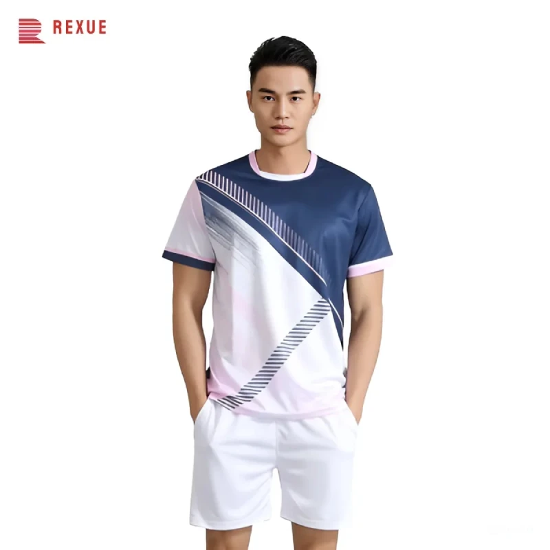 Men's Professional Badminton Shirt Table Tennis Jersey 2024 Summer Collection 3D Printed Breathable Male Golf Clothes Sportwears