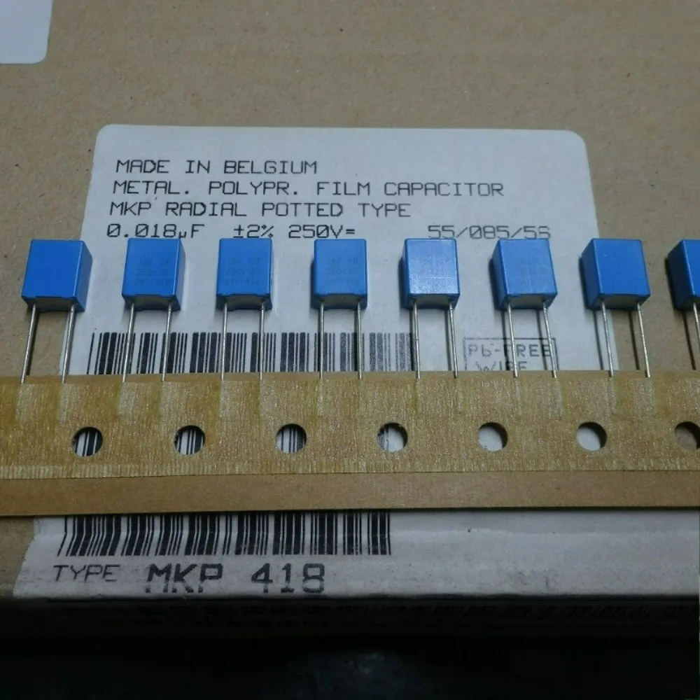 10PCS BC MKP418 0.018uf 250V 18nF 183 G Brand New 5mm High-Precision Film Capacitor