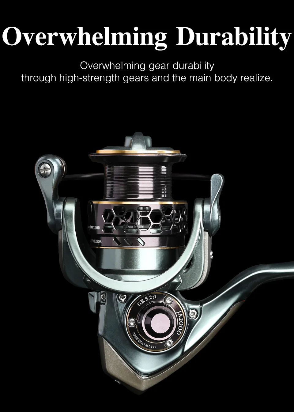 TSURINOYA 2 Spool Spinning Angeln Reel JAGUAR 1000 2000 3000 185G 6KG Max Carbon Drag Karpfen Salzwasser Reel bass Hecht Rad – Detail 5