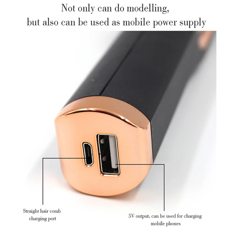 Luccica-alisador de cabelo profissional, aquecido rapidamente, elétrico, pente quente, cuidados pessoais, multifuncional