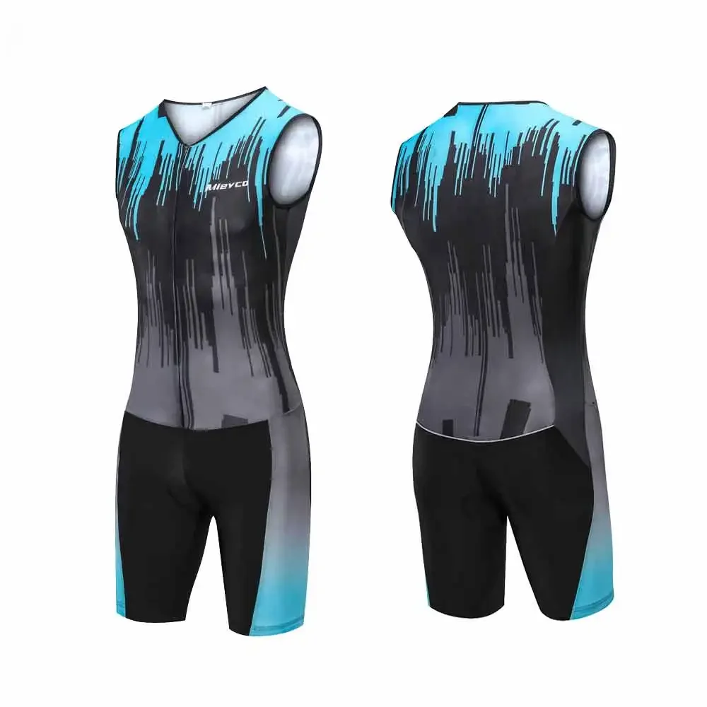 AliExpress NONE Mieyco Multicolor Triathlon Men's Sleeveless Track Suit Mountain Bike Cycling Suit Leotard Jumpsuit Cycling Suit in swimsuit