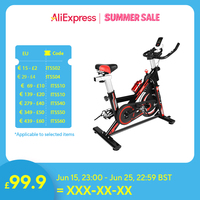Bigzzia Exercise Bike Home Ergometer Exercise Bike with Adjustable Resistance Indoor Bicycle LCD Display 150 kg Load Capacity