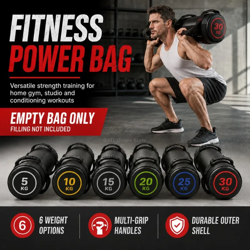 5-30KG Leerer Fitness Power Bag Ungefüllter Sandsack für Kniebeugen Krafttraining Heimfitnessgeräte – Detail 1