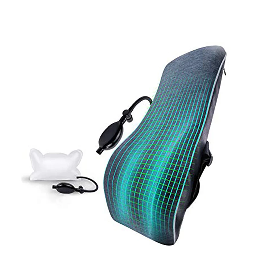 

Lumbar Support Pillow For Office Chair Adjustable Inflatable Car Lumbar Support Pillow Relieve Back Pain Airbag Memory Foam Back