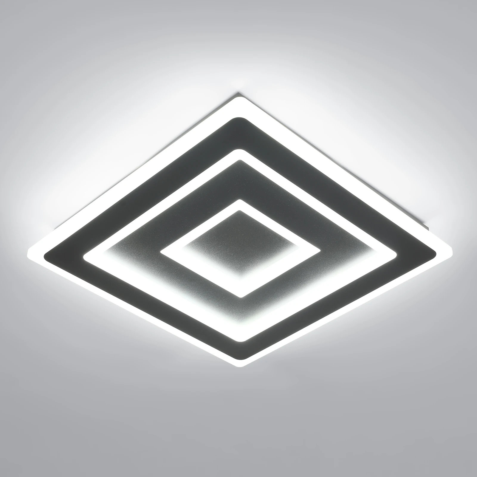 Moderne quadratische LED-Deckenleuchte – Schwarze Deckenlamp...