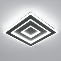 LED Ceiling Lights,Black Modern Square Lamp, Indoor Led Lighting for Living Room, Bedroom, Kitchen, Bathroom,Hallway