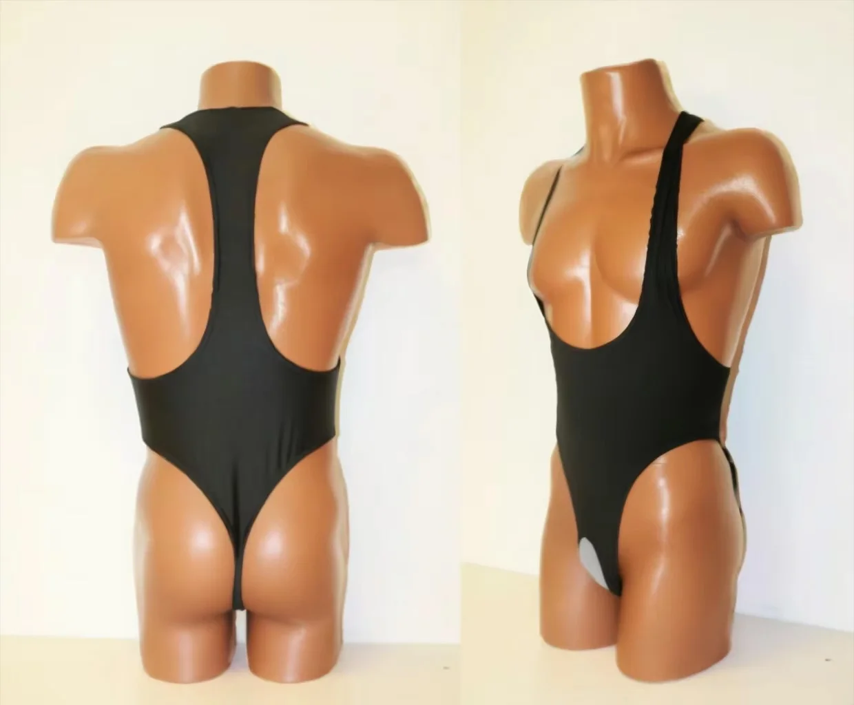 NEW 2026 Mens G3911Bodysuit Bikini Bottom Hollow Back Stretchy swimwear fabric Custom Made Available High Cut Open Crotch