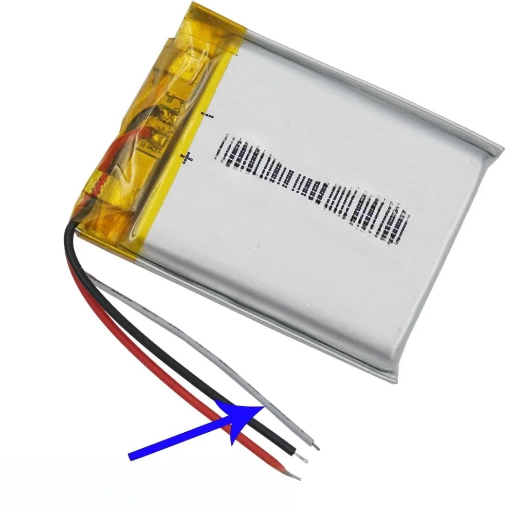 Bateria Li-Po 603040, 3.7V, 800 mAh, 3 fios, polímero, Li-Po, GPS, câmera do carro, PDA, MID, ipod,