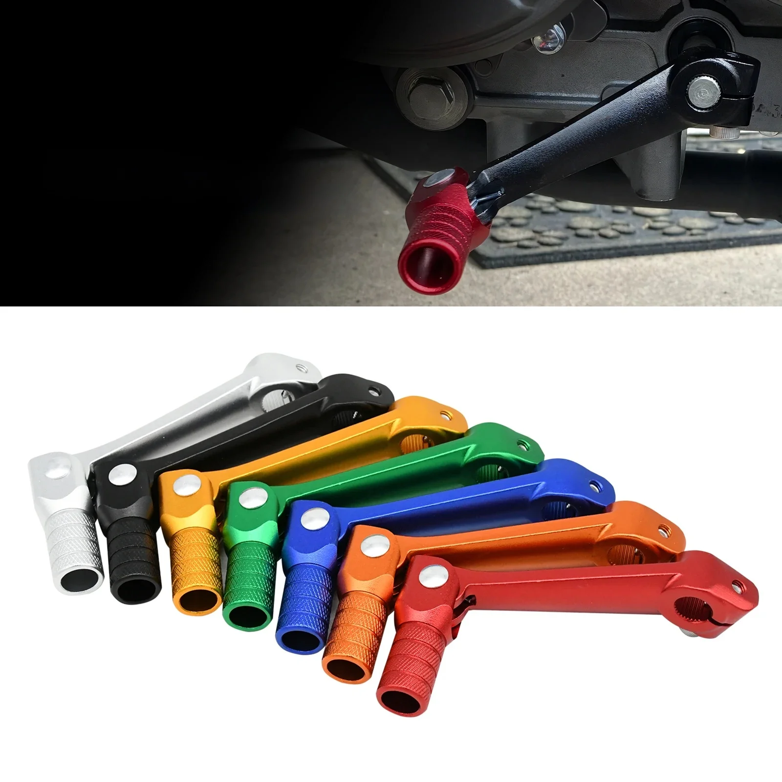 AliExpress NONE Motorcycle Folding Aluminum Gear Shift Lever Gear For ATV Dirt Bike ZongShen NC250 BSE Apollo Kayo T2 T4 110-250cc 250 Universal