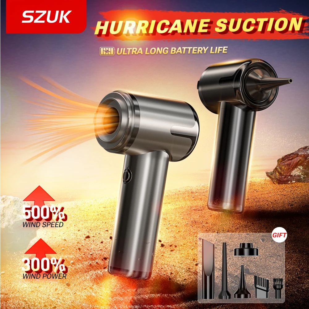 SZUK 8000Pa Mini Car Vacuum Cleaner Strong Suction Portable Cleaning Machine Powerful Handheld Wireless Vacuum Cleaner for Car