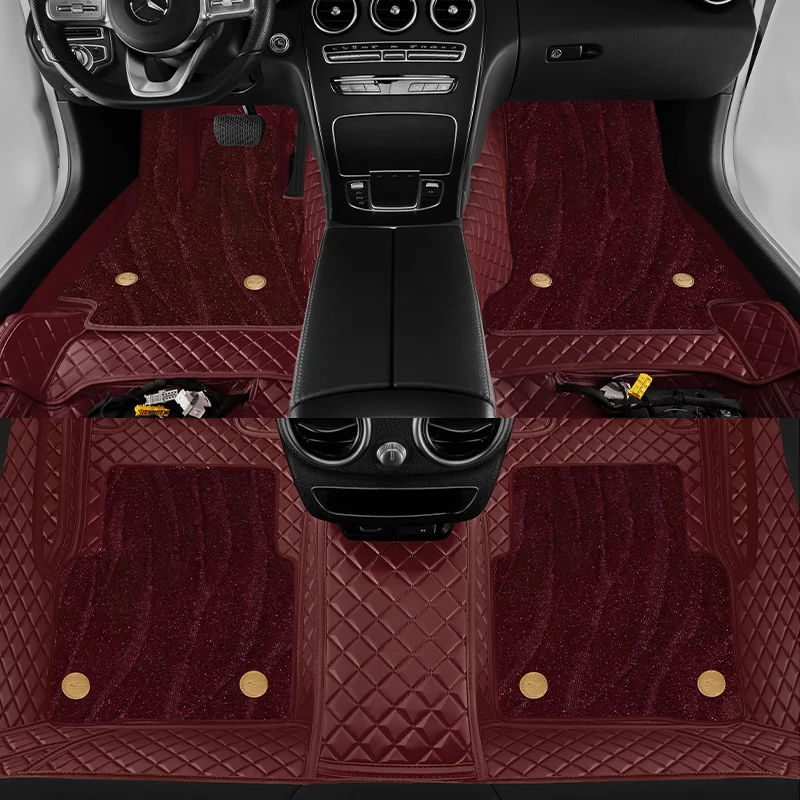 Custom Fit Car Floor Mat  Alll-full 5-seats Car For 99%  Vehicles for Benz BMW AUDI Porsche Toyota Buick Nissan Land Rover