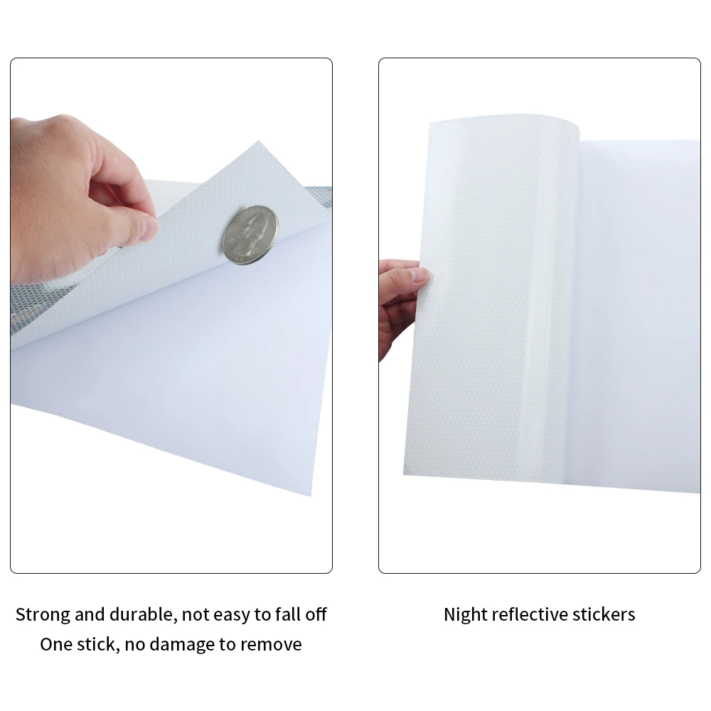 For Bambu H2D 5pcs 300*300mm Gray Reflective Stickers Knife Cut Handmade DIY Night Warning Anti-collision Stickers