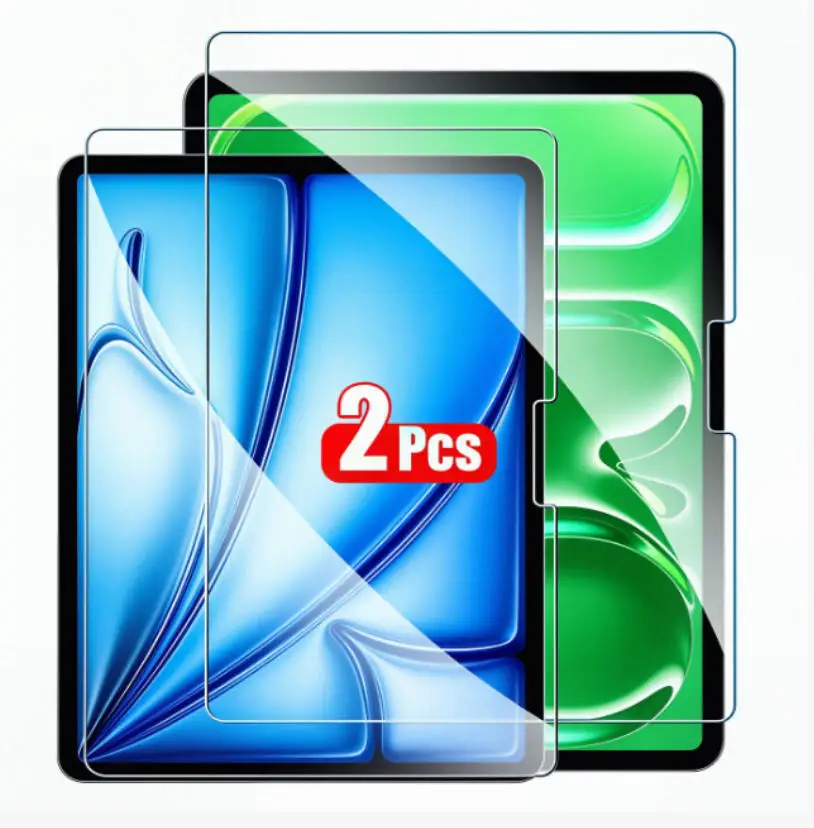 2Pcs Tempered Glass Screen Protector For ipad ipad Air 13 11 2024 7th 8th 9th ipad Pro 11 2018-2022 A16 2025 Film