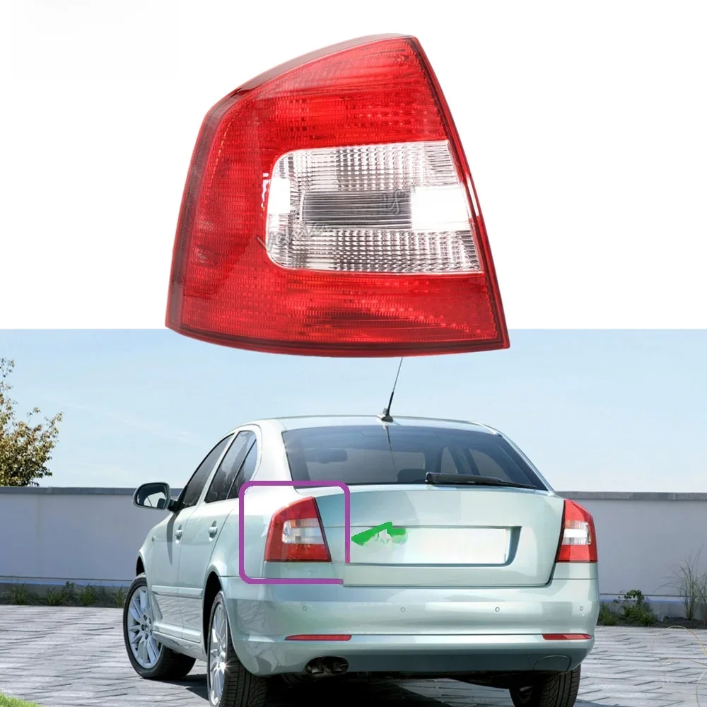 Lewa tylna lampa tylna bez żarówek do Skody Octavia A5 A6 Sedan 2009 2010 2011 2012 2013 Stylizacja samochodu — zdjęcie 2