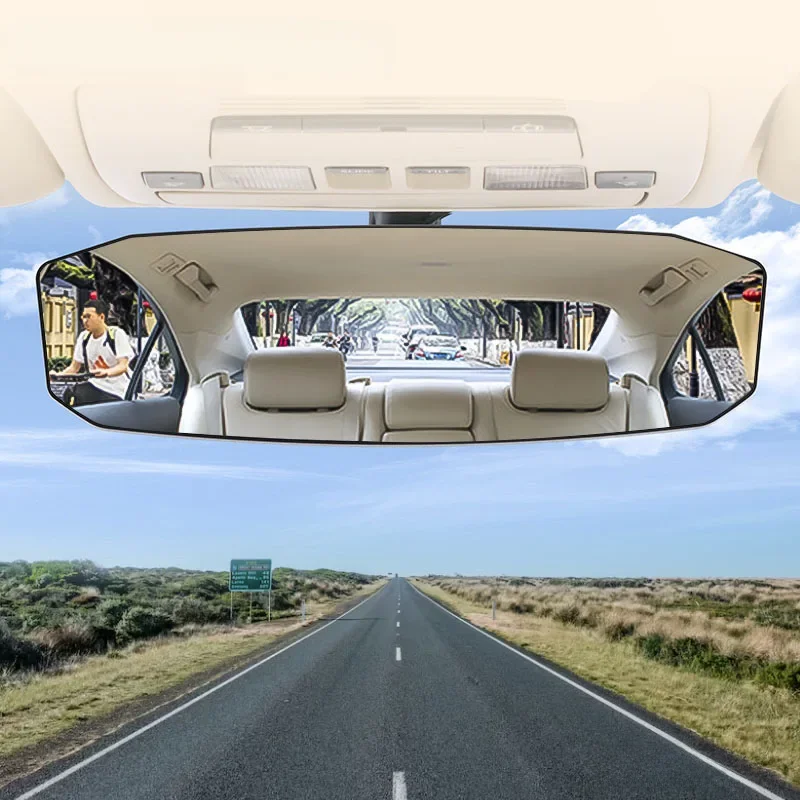 SEAMETAL Auto Baby Spiegel Innen Rückspiegel Weitwinkel Konvex Rückspiegel Blendschutz Große Vision Hilfs Monitor