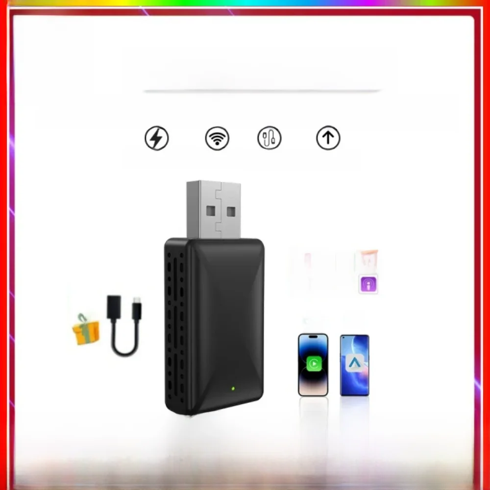 Android Auto Wireless Adapter New Mini 2 in 1 Box For Apple Carplay Dongle for Cars With Wired AA CP Wireless WIFI Plug & Play