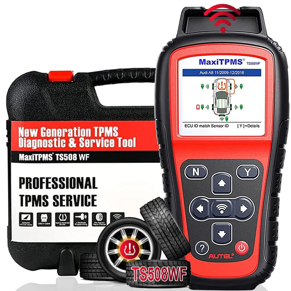 

Autel MaxiTPMS TS508WF TPMS Programming Tool MX-Sensors 315 433 MHz TPMS Relearn Activate All Sensors Scan Read Clear DTCs Reset