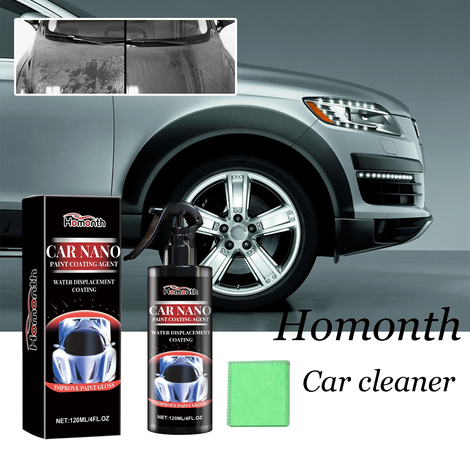 

Homonth автомобильный спрей с нанопокрытием, очистка от пыли, восстановление автомобильной краски, блеск, водостойкая, поддерживающая автомобильную краску, защитный спрей для автомобильной краски