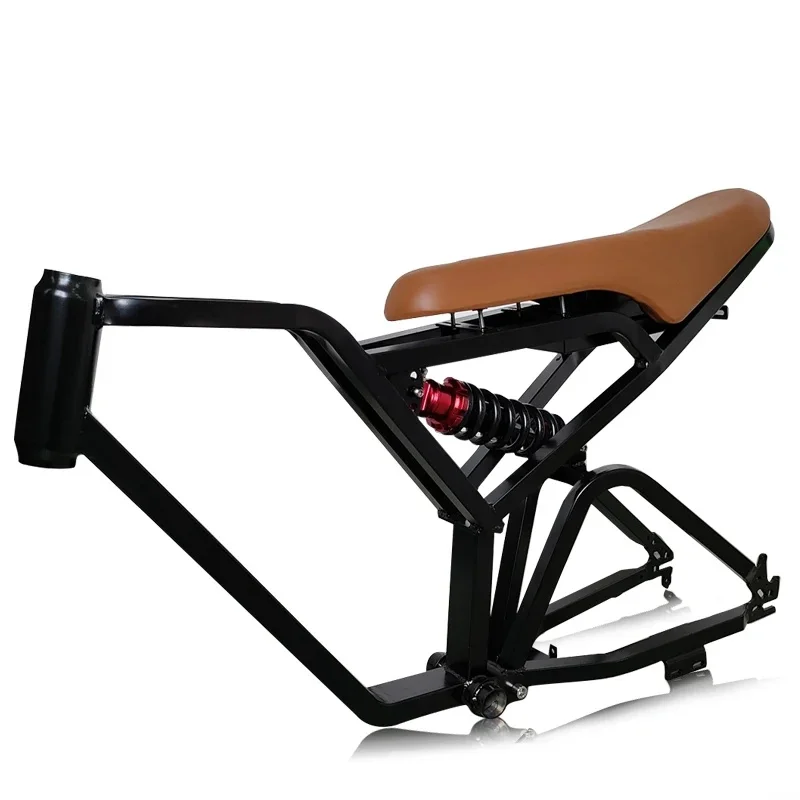 AliExpress Kalosse  E Bike  Soft-tail  Full  Suspension Snow  Bike Frame   Electric Fat  Bicycle   Frame