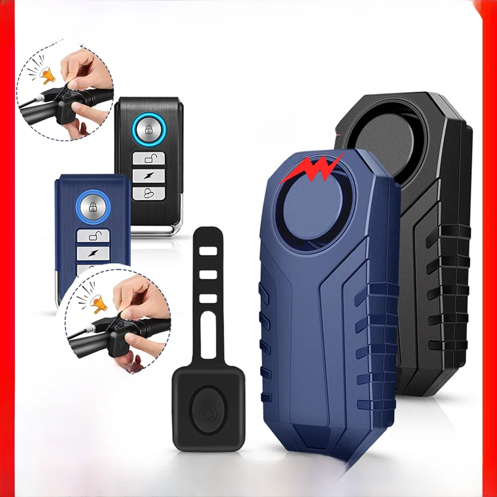 AliExpress Wireless Bicycle Vibration Alarm System Waterproof Motorcycle Electric Bike Alarm Remote Control Anti Lost Security Sensor