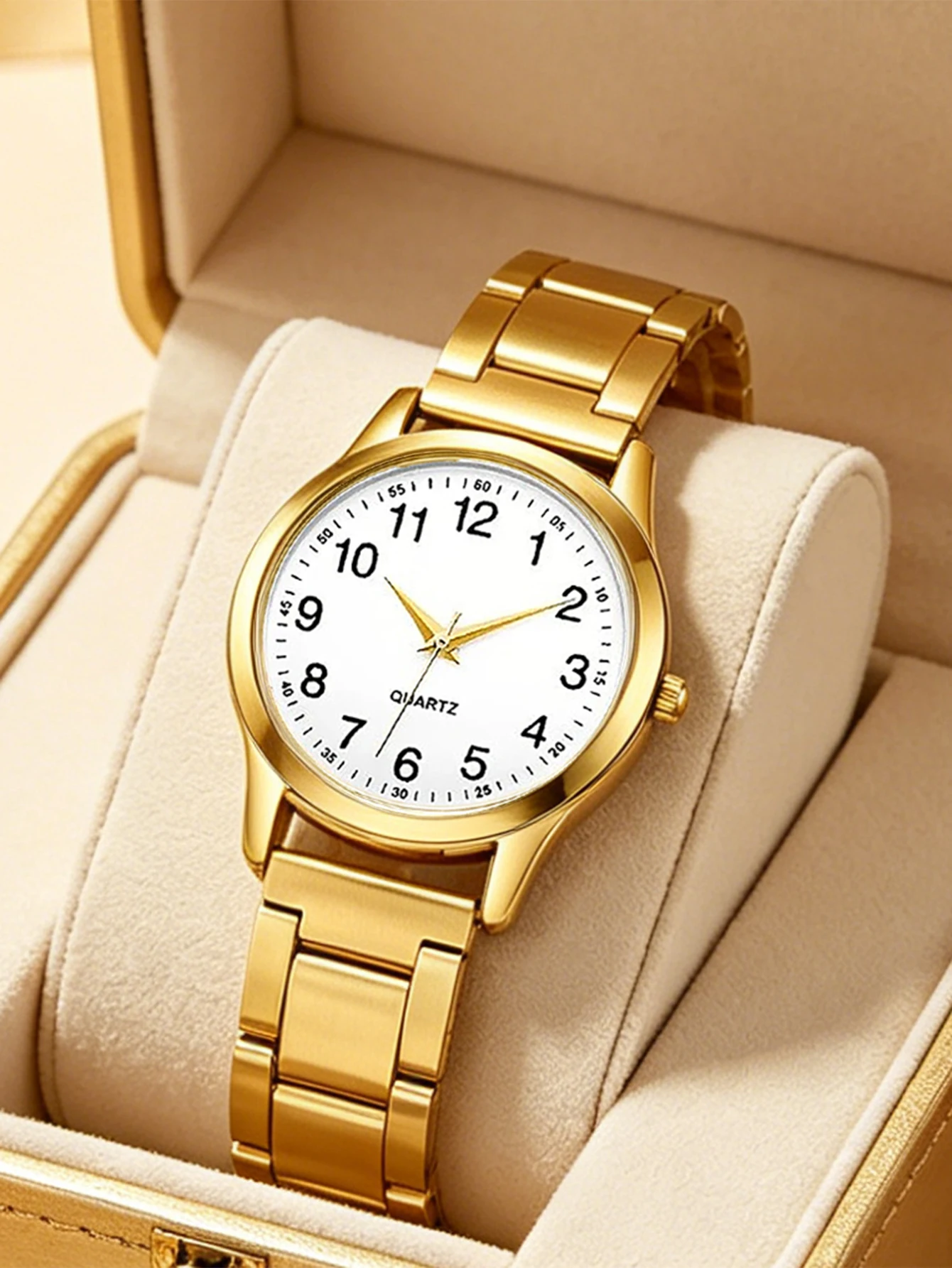 6-Piece Set, Elegant and Compact Quartz Watch for Women Paired with a Waterdrop Bracelet, Necklace, Earrings, and Ring Set, a Beautiful Accessory for Banquets, Gatherings, Parties, and Vacations, a Perfect Gift for Her.