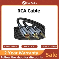 Choseal RCA Cable 3.5mm AUX RCA Adapter Cables, Dual Shielded Gold-Plated Step Down Design Y Splitter Stereo Audio Cable
