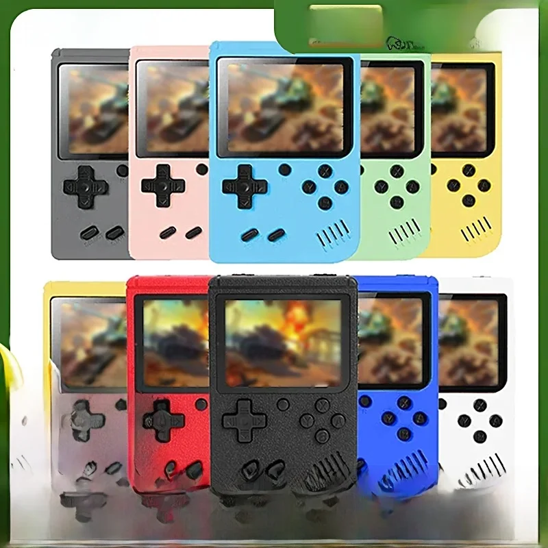 Mini console de jeu vidéo Macarone portable rétro avec écran LCD, jeux intégrés 500 en 1, 8 bits, 3.0 pouces, document pour enfants, lecteur de jeu