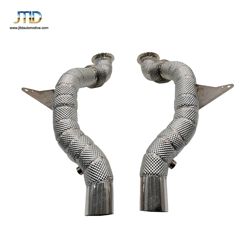 

JTLD China Factory Stainless Steel Straight Pipe For Ferrari 488 Exhaust Downpipe with Heat Shield