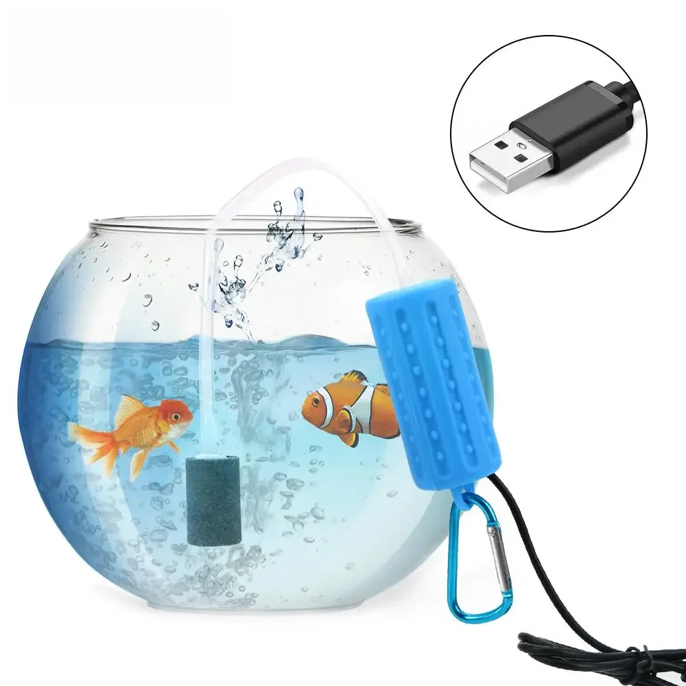 Mini USB Fish Tank Oxygen Air Pump Aquatic Terrarium Filter Mute Energy Saving Supplies Akcesoria akwariowe — zdjęcie 2
