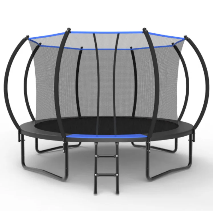 7,5 FT Kindertrampoline voor buiten met veiligheidsnet & ladder, ASTM gecertificeerde recreatieve ronde trampoline voor gezinsplezier in de achtertuin