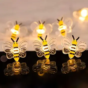 20-Bee LED 스트링 조명, 따뜻한 흰색, 배터리 작동, 에너지 효율, 실내 및 실외 장식, 계절 축하 