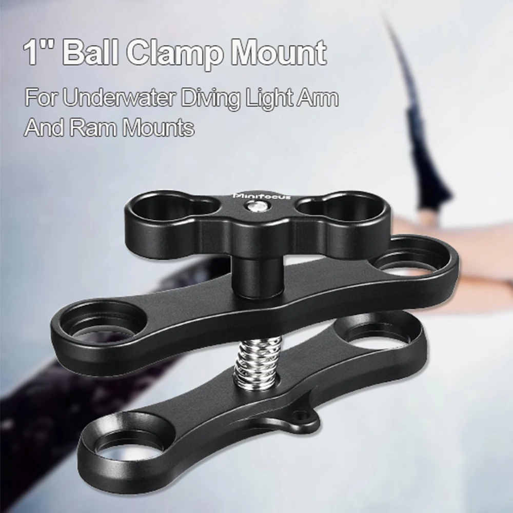 Diving Extended Flash Lights Ball Butterfly Clip Arm Clamp Mounting 1 inch For Gopro Camera Underwater Tray Bracket Ball Mount