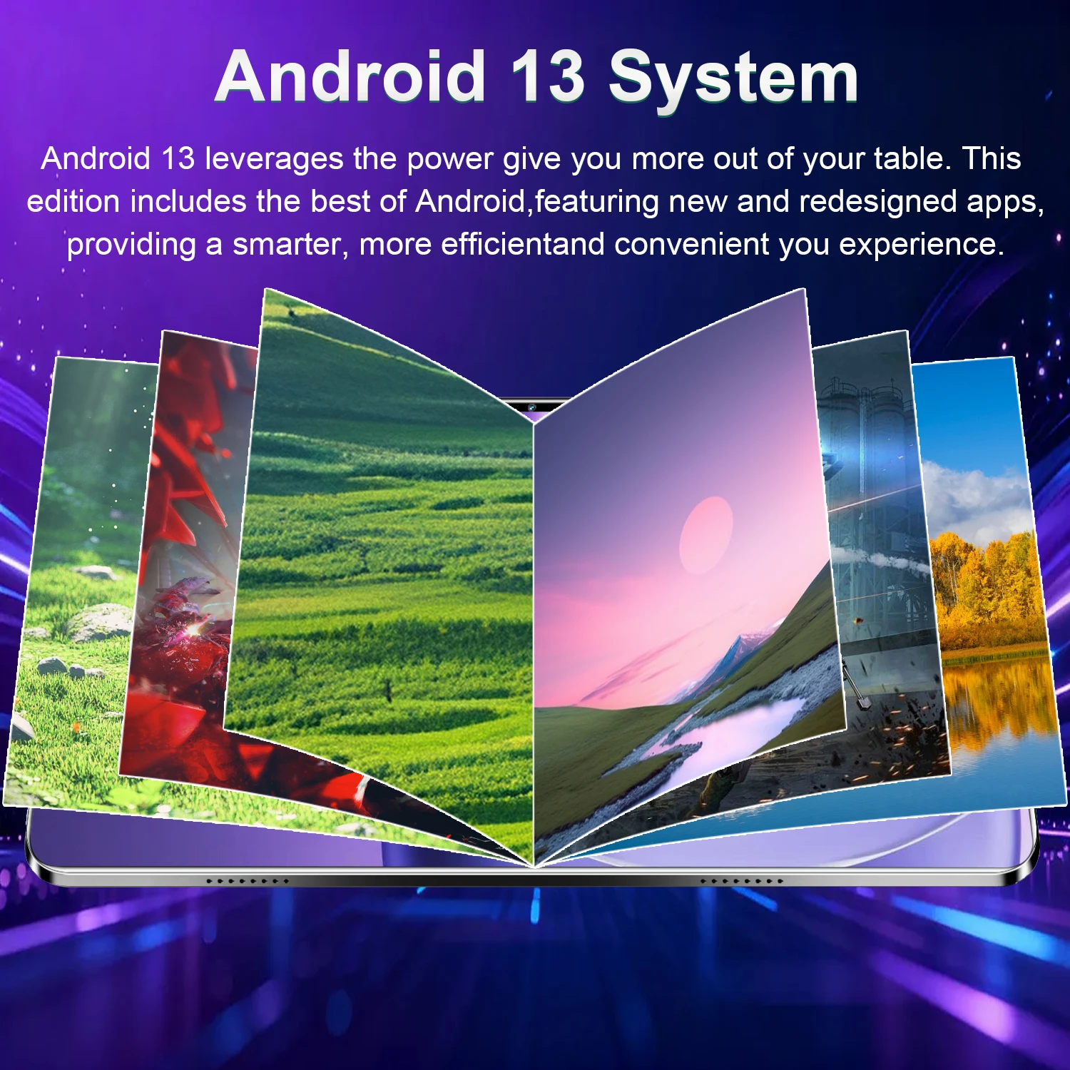 Picture 7: 10.36inch Android 13.0 Tablet Android 16GB RAM 1TB ROM 20000mAh 14core 16MP 32MP Dual Sim Card WIFI WPS tableta android