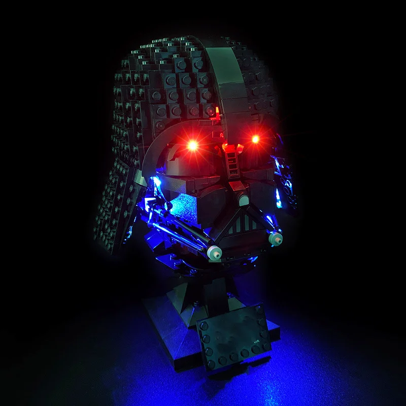 Zestaw oświetlenia LED LYBMTWF do 75304, kompatybilny z modelem klocków do budowy hełmu Dartha Vadera, nie obejmuje zestawu klocków