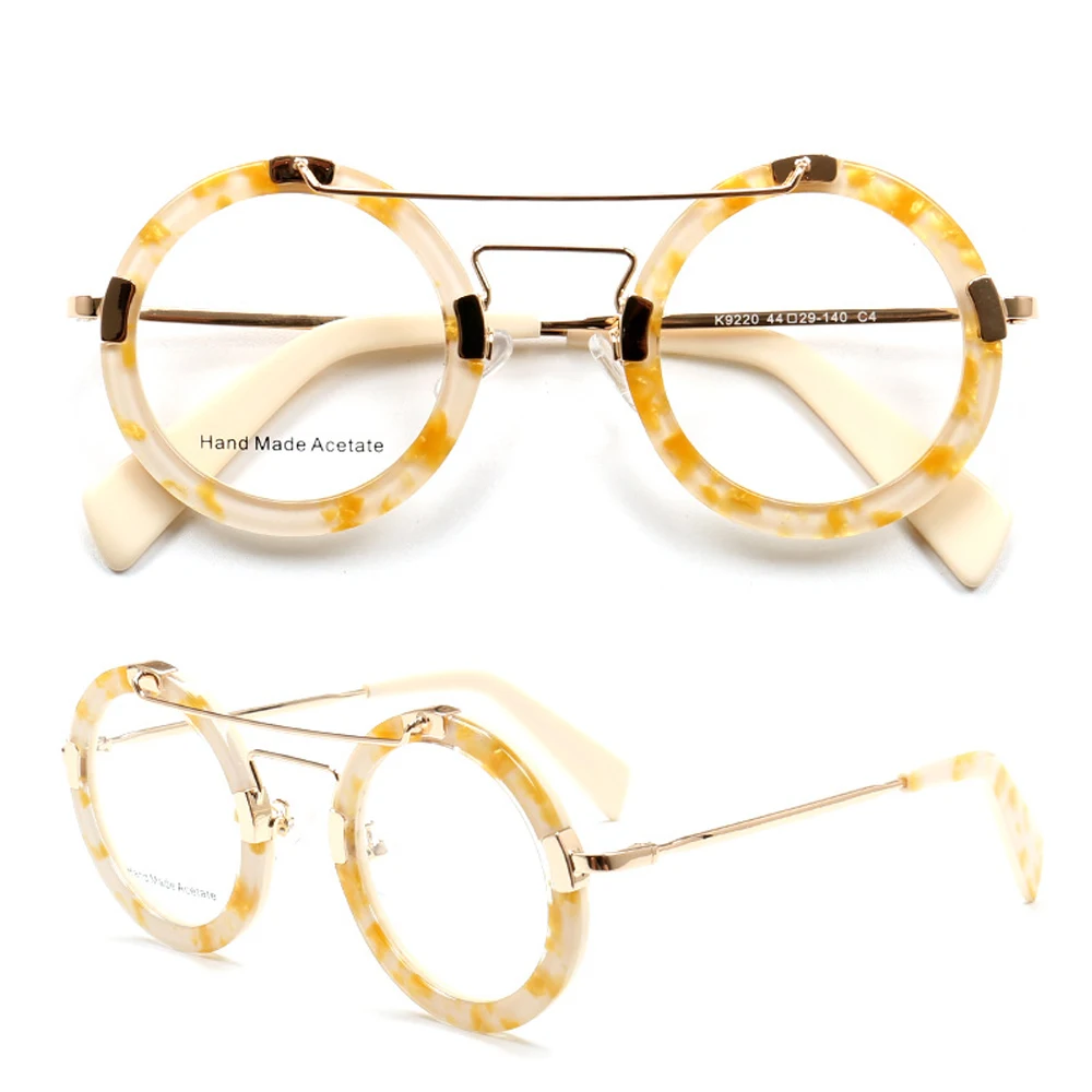 

Retro Women Round Eyeglasses Frame Men Optical Glasses Frames Oversized Prescription Eyewear Funky Eyeglass Fashion Spectacles