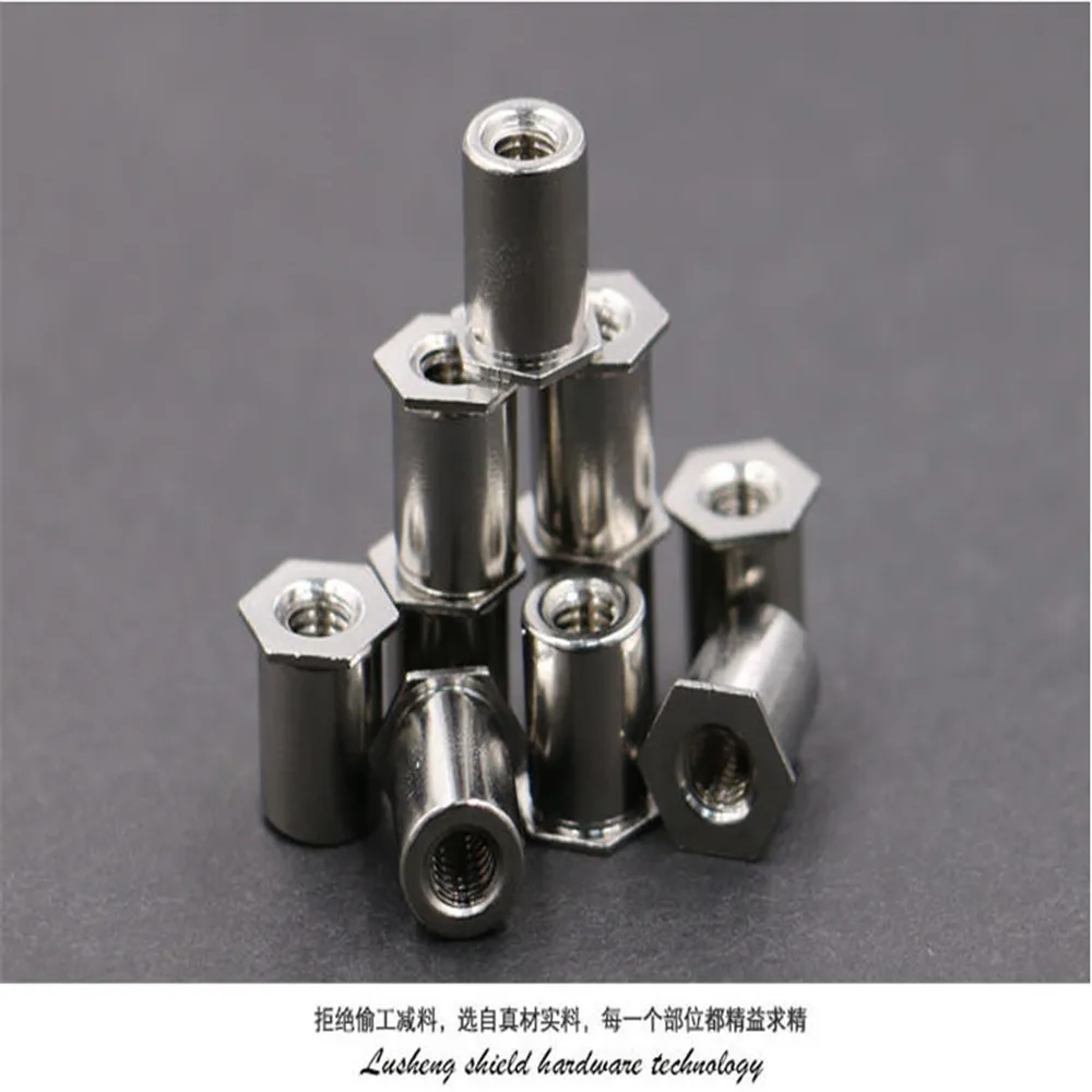 SOS-3.5M3 Thru-hole Press-fit Standoffs Hex Rivet Threaded Self Clinching Feigned Crimped Sheet Metal Panel Stainless Steel Nuts