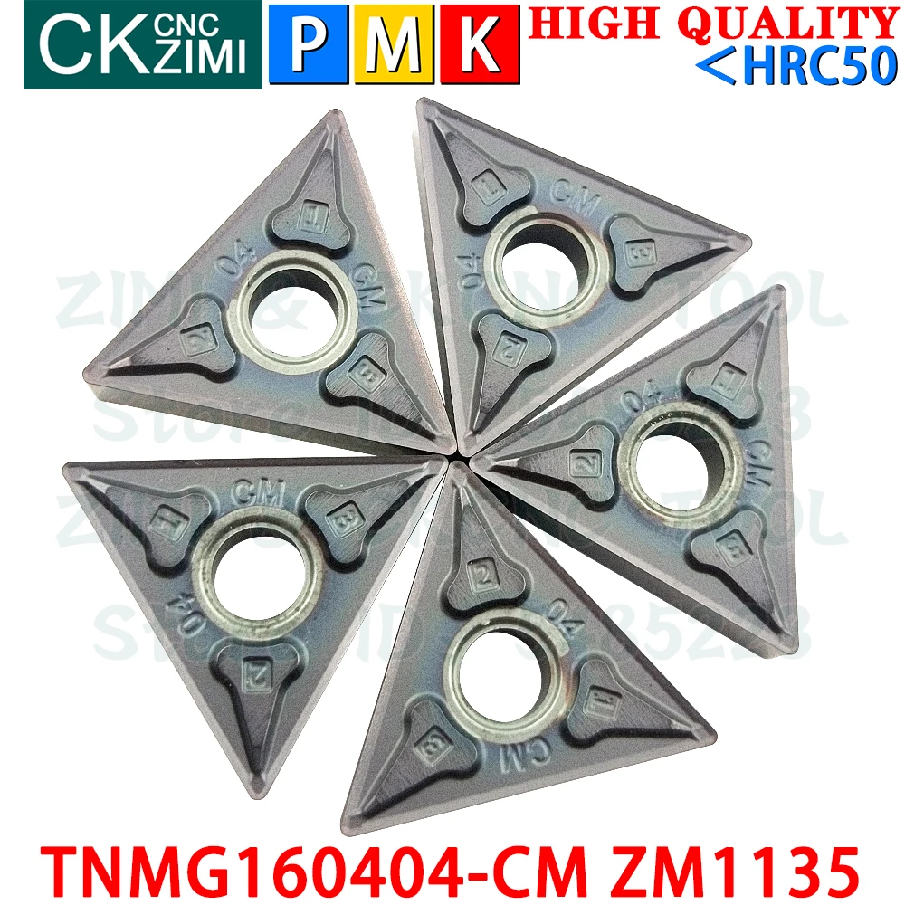 

TNMG160404-CM ZM1135 TNMG 160404 CM ZM1135 Carbide Inserts External Turning Inserts Tools CNC metal lathe Turning cutter tools