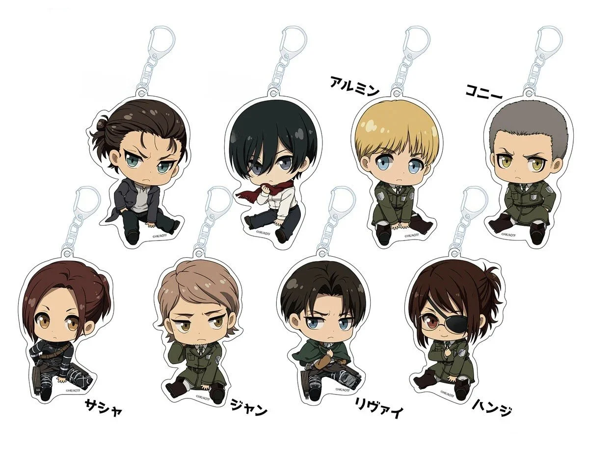 Porte-clés en acrylique attaque sur Titan, modèle de figurine Cosplay, support de plaque, Fans d'anniversaire, décoration de bureau de noël, cadeau