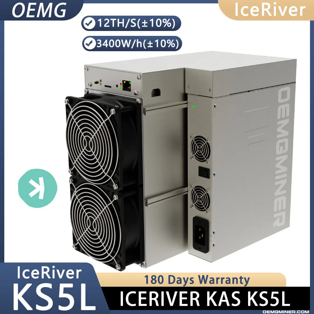 

AD BUY 2 получите 1 бесплатно новый IceRiver KS5L Kaspa Miner 12T 3400W KAS с блоком питания