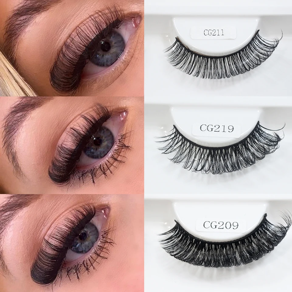 Objętość taśmy rzęsy 10mm-18mm D Curl krótkie rzęsy rzęsy rosyjskie rzęsy sztuczne rzęsy luzem