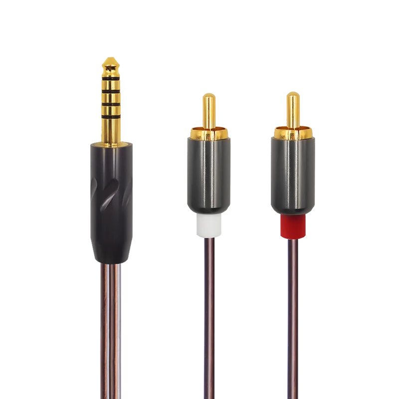 6N OCC 3.5mm/2.5mm/4.4mm Balanced To 2 RCA Audio Cable For DAC/Amplifier/Music Player