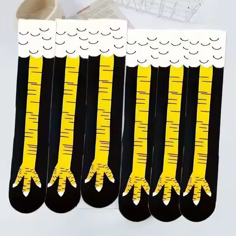 3 Pairs 3D Funny Chicken Feet Socks for Women Men &ndash; Novelty Gag Gifts &amp; White Elephant Presents